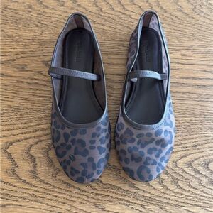 Madewell Greta flat in leopard mesh